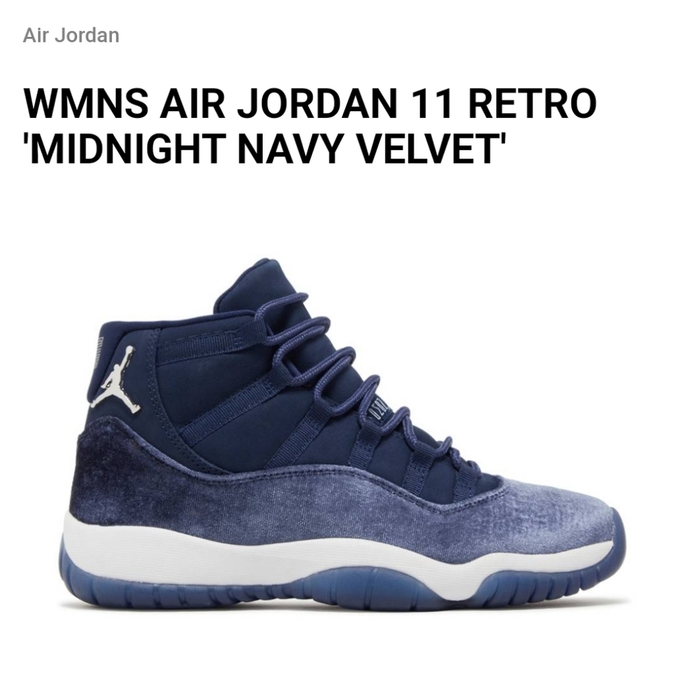 Jordan 11 Retro blue velvet
